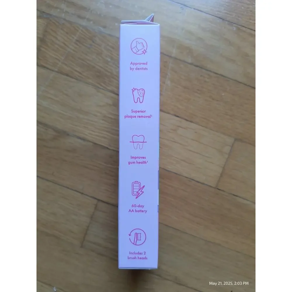 ORDO Sonic Kids Battery Toothbrush Squishmallows Auggie Pink 2 Heads New Sealed